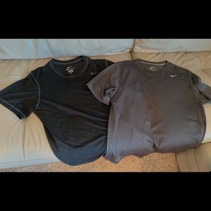 2 mens Nike dry-fit short sleeve tshirts